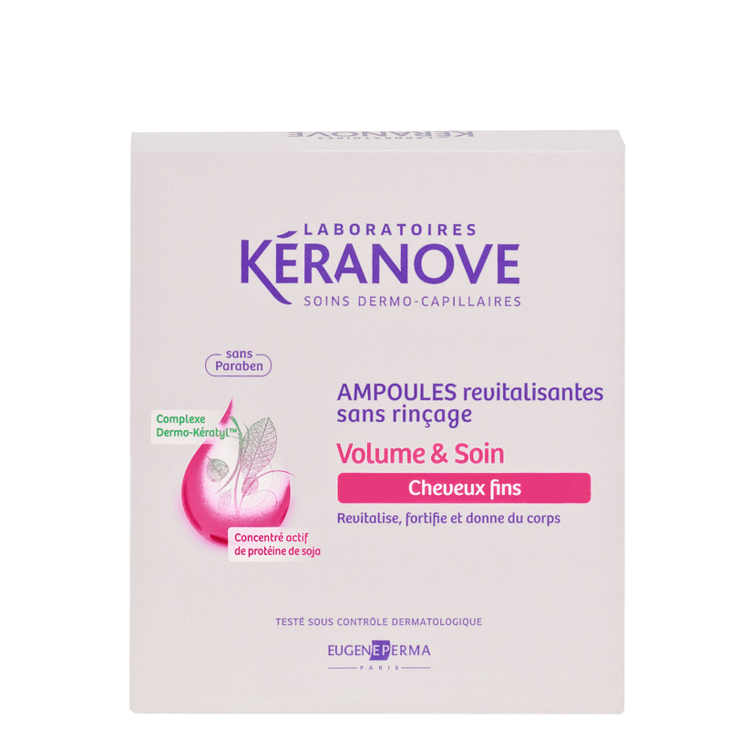 Ampoules revitalisantes et volumisantes sans rinçage Cheveux fins